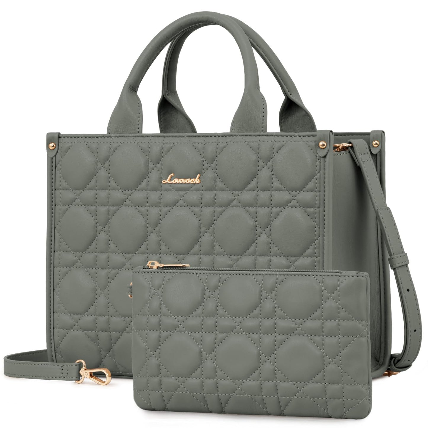 LOVEVOOK Purses and Handbags for Women, Handbags Shoulder Bags Black Purses and PU Leather Top Handles for Lady