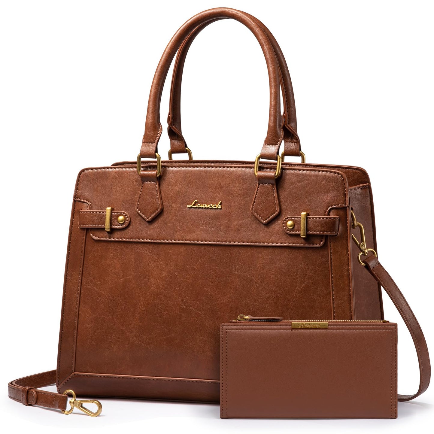 LOVEVOOK Purses and Handbags for Women, Tote Shoulder Bag Satchel Black Purse and PU Leather Top Handle for ladies