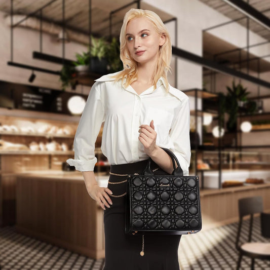 LOVEVOOK Purses and Handbags for Women, Handbags Shoulder Bags Black Purses and PU Leather Top Handles for Lady