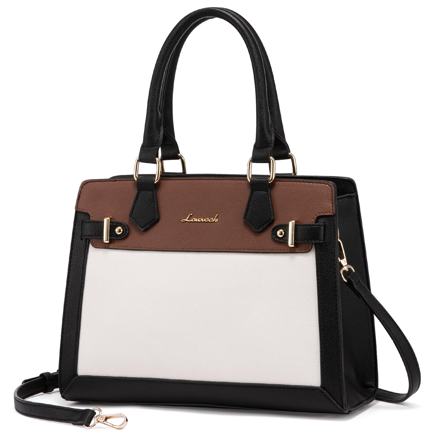 LOVEVOOK Purses and Handbags for Women, Tote Shoulder Bag Satchel Black Purse and PU Leather Top Handle for ladies